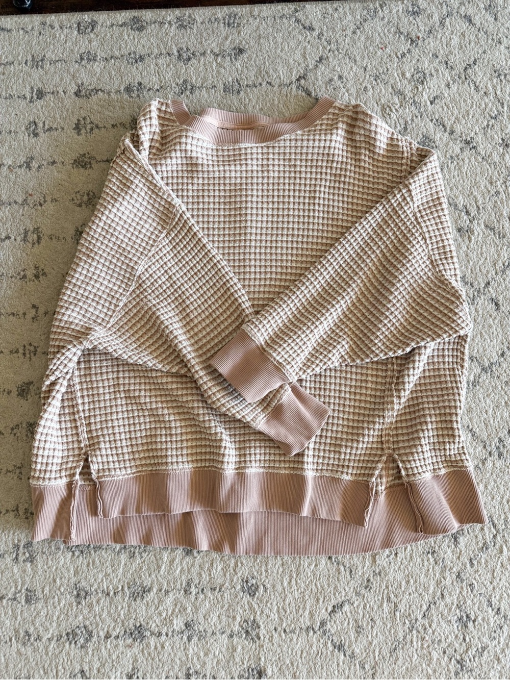 American Eagle Big Hug Waffle Knit Sweatshirt - Picture 2 of 4